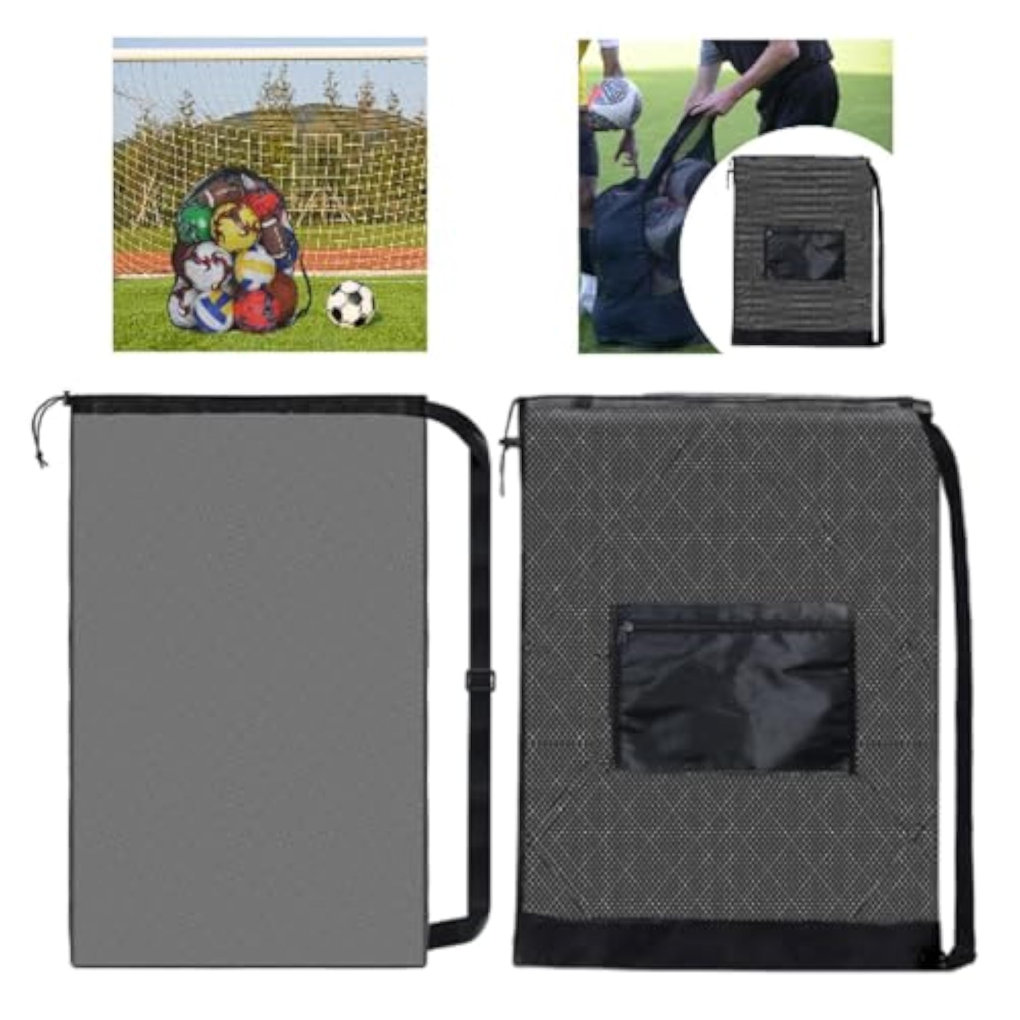 Large Sports Ball Carrier Bag, Mesh Design